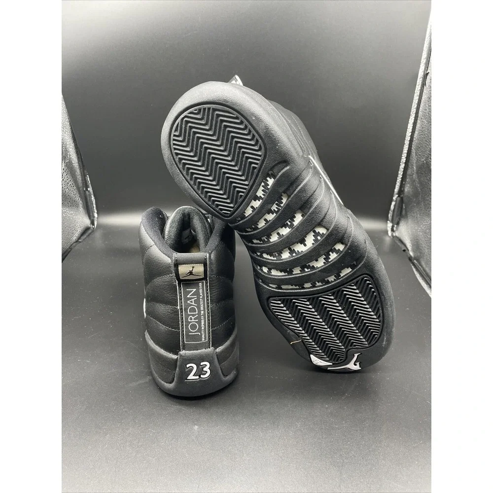Air Jordan 12 Retro The Master Mens 130690-013‎ Black White Gold Shoes Size 8